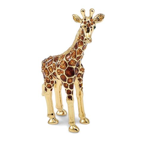 Standing Giraffe Bejeweled Trinket Box 